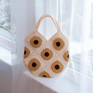 Boho Floral Crochet Handmade Bag