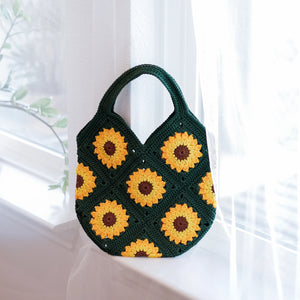 Boho Floral Crochet Handmade Bag